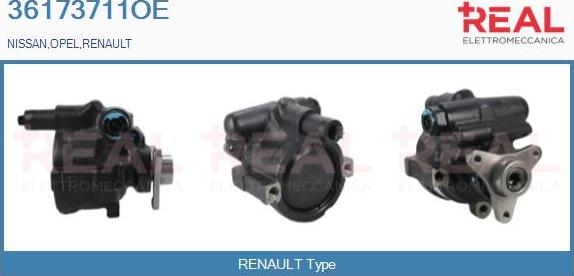 REAL 36173711OE - Hydraulic Pump, steering system autospares.lv