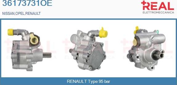 REAL 36173731OE - Hydraulic Pump, steering system autospares.lv