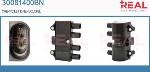 REAL 30081400BN - Ignition Coil autospares.lv