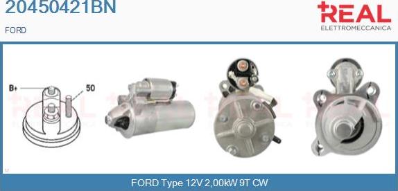 REAL 20450421BN - Starter autospares.lv