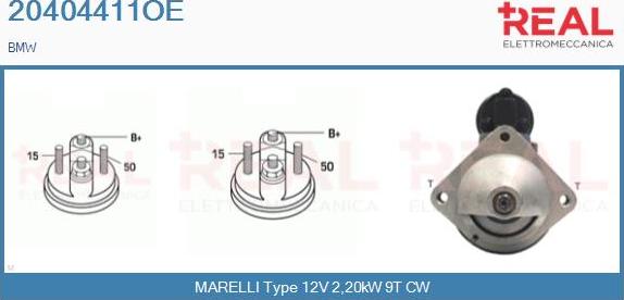 REAL 20404411OE - Starter autospares.lv