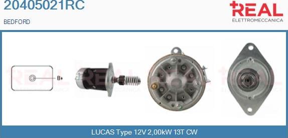 REAL 20405021RC - Starter autospares.lv