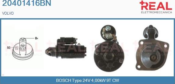 REAL 20401416BN - Starter autospares.lv