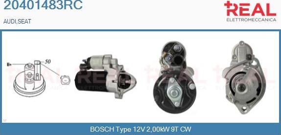 REAL 20401483RC - Starter autospares.lv