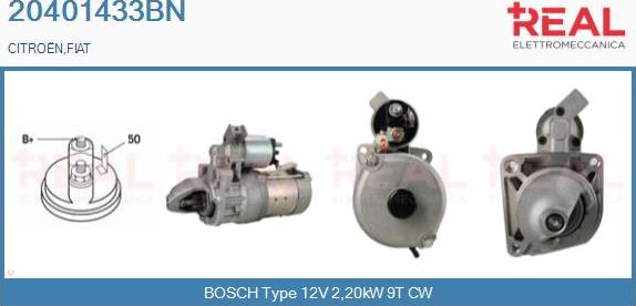 REAL 20401433BN - Starter autospares.lv