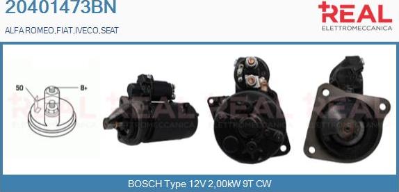 REAL 20401473BN - Starter autospares.lv