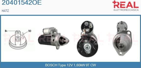 REAL 20401542OE - Starter autospares.lv