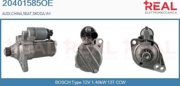 REAL 20401585OE - Starter autospares.lv