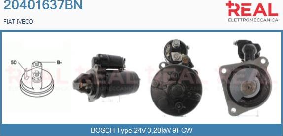 REAL 20401637BN - Starter autospares.lv