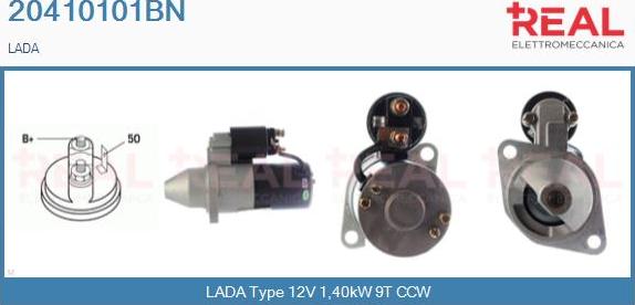 REAL 20410101BN - Starter autospares.lv