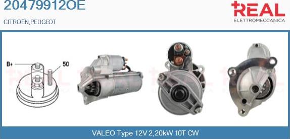 REAL 20479912OE - Starter autospares.lv