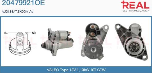 REAL 20479921OE - Starter autospares.lv