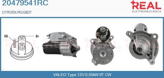 REAL 20479541RC - Starter autospares.lv