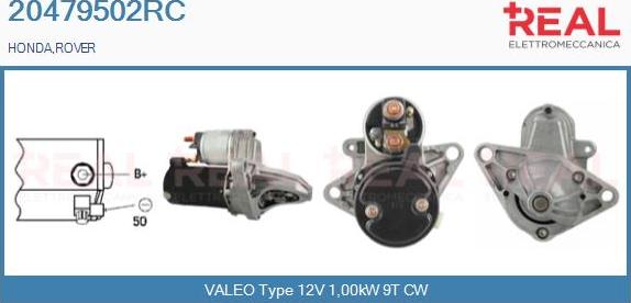 REAL 20479502RC - Starter autospares.lv