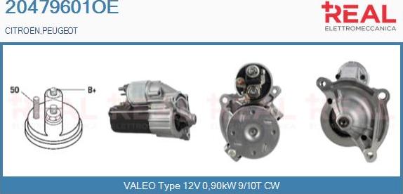 REAL 20479601OE - Starter autospares.lv