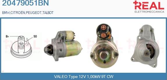 REAL 20479051BN - Starter autospares.lv