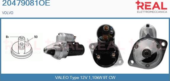 REAL 20479081OE - Starter autospares.lv