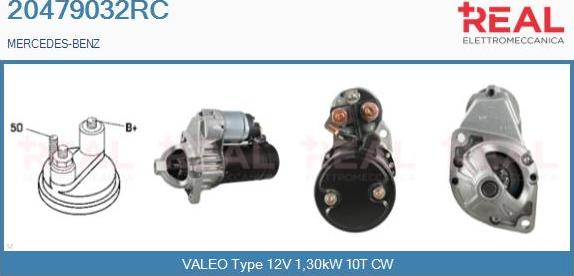 REAL 20479032RC - Starter autospares.lv