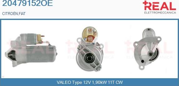 REAL 20479152OE - Starter autospares.lv