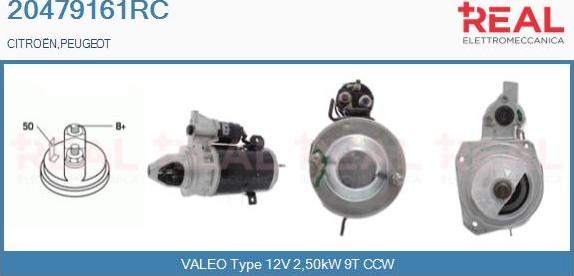 REAL 20479161RC - Starter autospares.lv