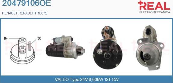 REAL 20479106OE - Starter autospares.lv