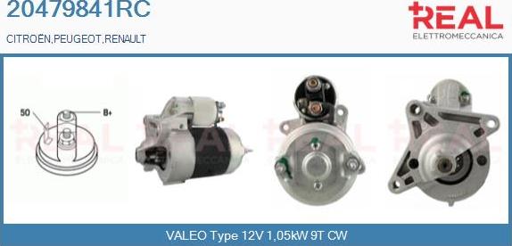 REAL 20479841RC - Starter autospares.lv