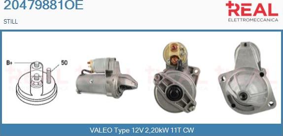 REAL 20479881OE - Starter autospares.lv