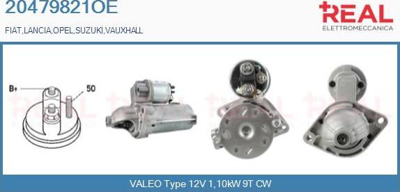 REAL 20479821OE - Starter autospares.lv