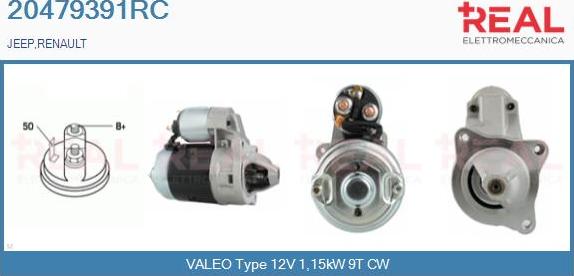 REAL 20479391RC - Starter autospares.lv