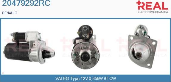 REAL 20479292RC - Starter autospares.lv