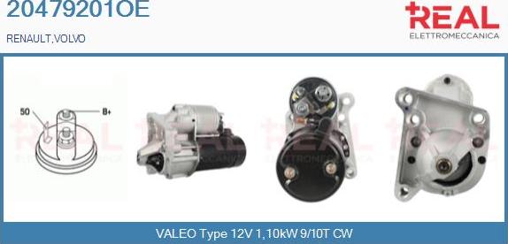 REAL 20479201OE - Starter autospares.lv