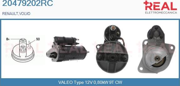 REAL 20479202RC - Starter autospares.lv