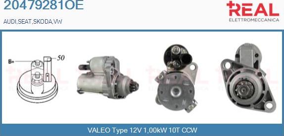 REAL 20479281OE - Starter autospares.lv