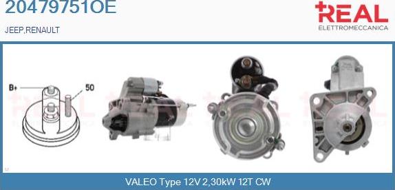 REAL 20479751OE - Starter autospares.lv