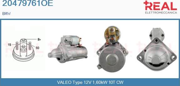 REAL 20479761OE - Starter autospares.lv