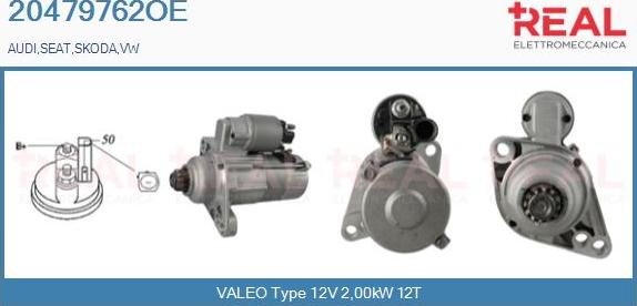 REAL 20479762OE - Starter autospares.lv