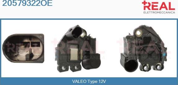 REAL 20579322OE - Voltage regulator, alternator autospares.lv