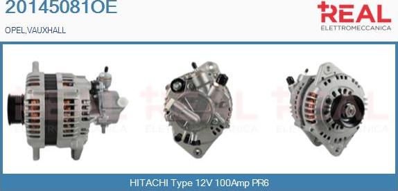 REAL 20145081OE - Alternator autospares.lv