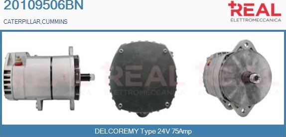 REAL 20109506BN - Alternator autospares.lv