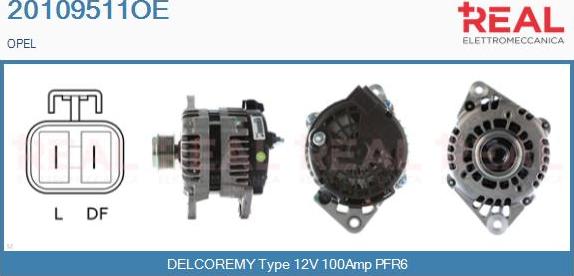 REAL 20109511OE - Alternator autospares.lv