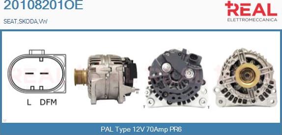 REAL 20108201OE - Alternator autospares.lv