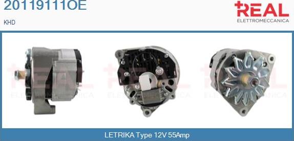 REAL 20119111OE - Alternator autospares.lv