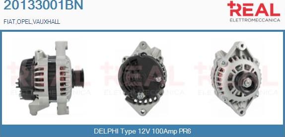 REAL 20133001BN - Alternator autospares.lv