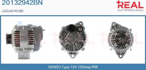 REAL 20132942BN - Alternator autospares.lv