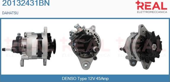 REAL 20132431BN - Alternator autospares.lv