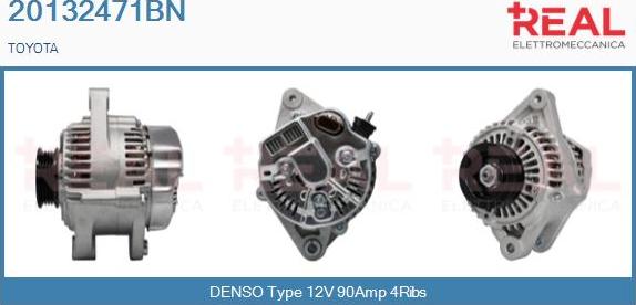 REAL 20132471BN - Alternator autospares.lv