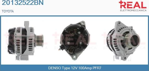 REAL 20132522BN - Alternator autospares.lv