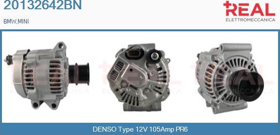 REAL 20132642BN - Alternator autospares.lv