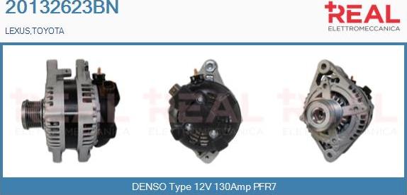 REAL 20132623BN - Alternator autospares.lv