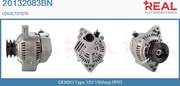 REAL 20132083BN - Alternator autospares.lv